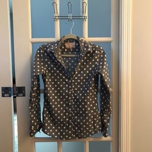 Banana Republic Denim Polka Dot Blouse